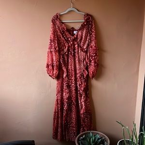 NWT ASOS Design Red Pattern Flowy Dress